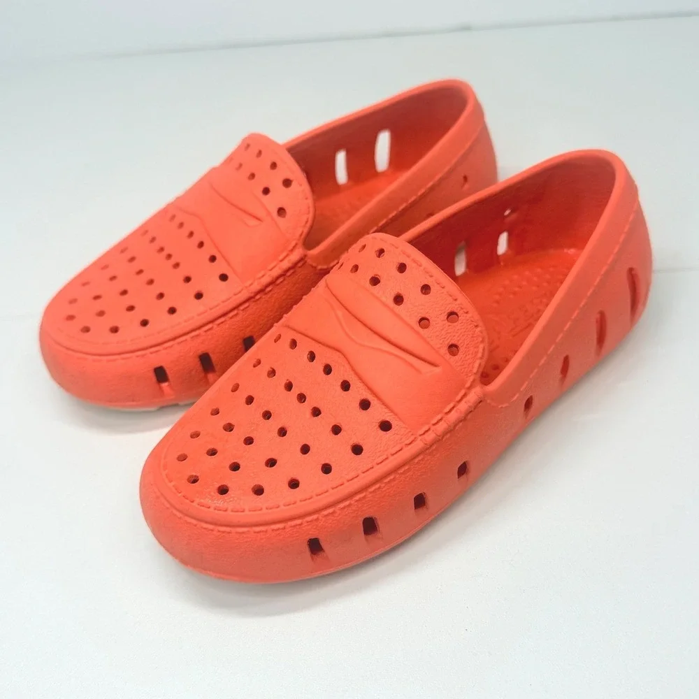 Floafers Country Club Driver Shoes Kids Size 9 Orange Waterproof EVA Loafers